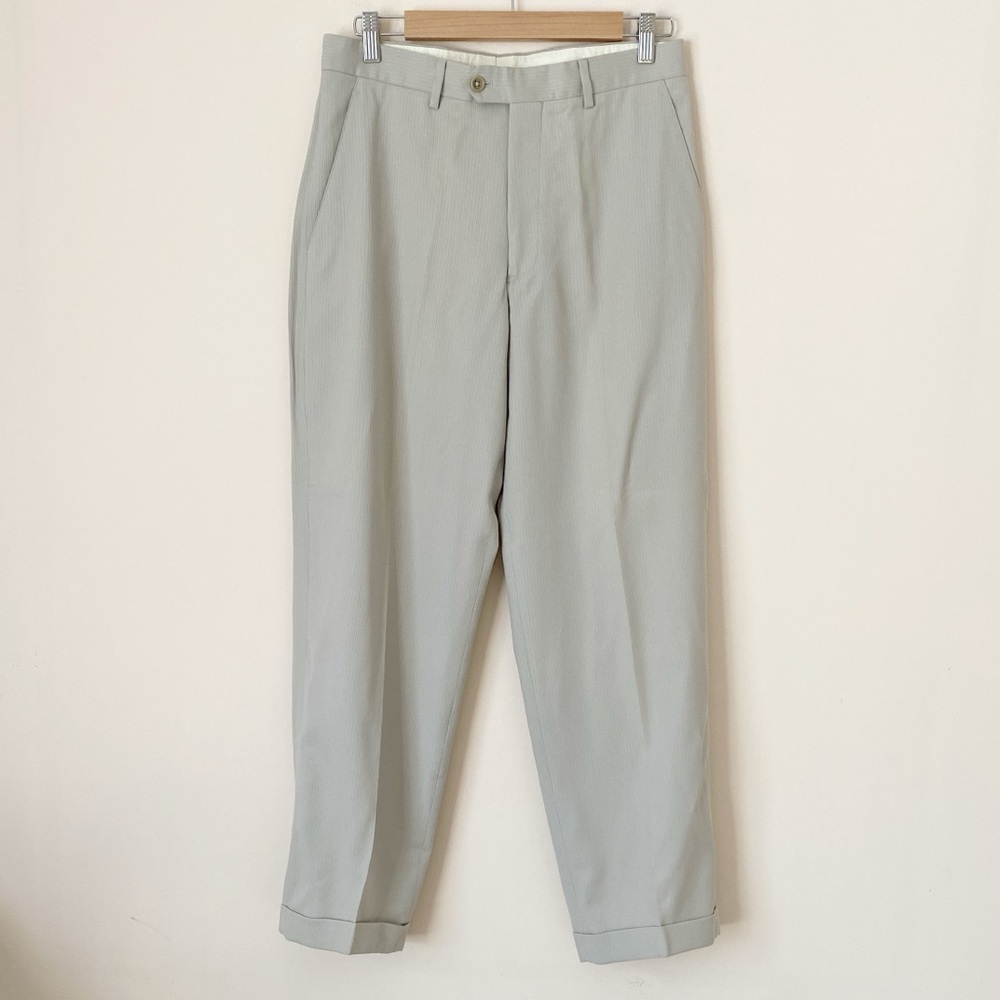 Armani Collezioni light tan cuffed pants